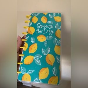 The Happy Planner Lemon pattern Squeeze the Day Notebook